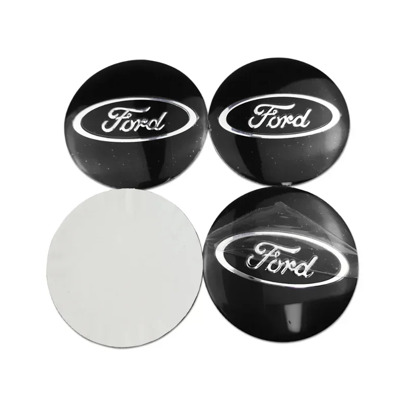 56mm Alloy Car Wheel Center Emblem Hub Sticker Decoration for Ford Mondeo Mustang Shelby Focus Fiesta MK7 Mk4 Fusion Kuga ST RS