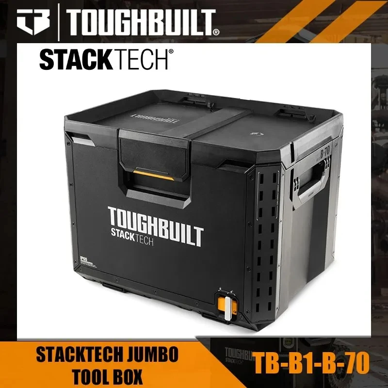 TOUGHBUILT TB-B1-B-70 STACKTECH Jumbo Tool Box Multifunctional Car Storage Repair Parts Box Stackable Organizer