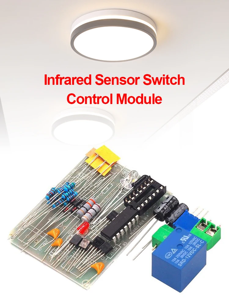 Infrarot-Näherungsschalter DIY Kit Steuerschalter DIY Kit 0-40s Einstellbare Verzögerung Näherung Automatischer Wasserhahn IR-Sensormodul