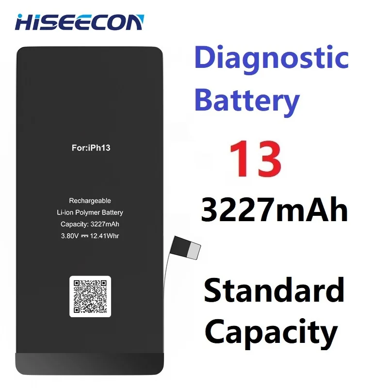 10 шт., диагностическая сменная батарея HISEECON, 0 циклов, без всплывающей, 100% стандартная емкость для здоровья для iPhone 13 14 15 PM iOS 18 и 26