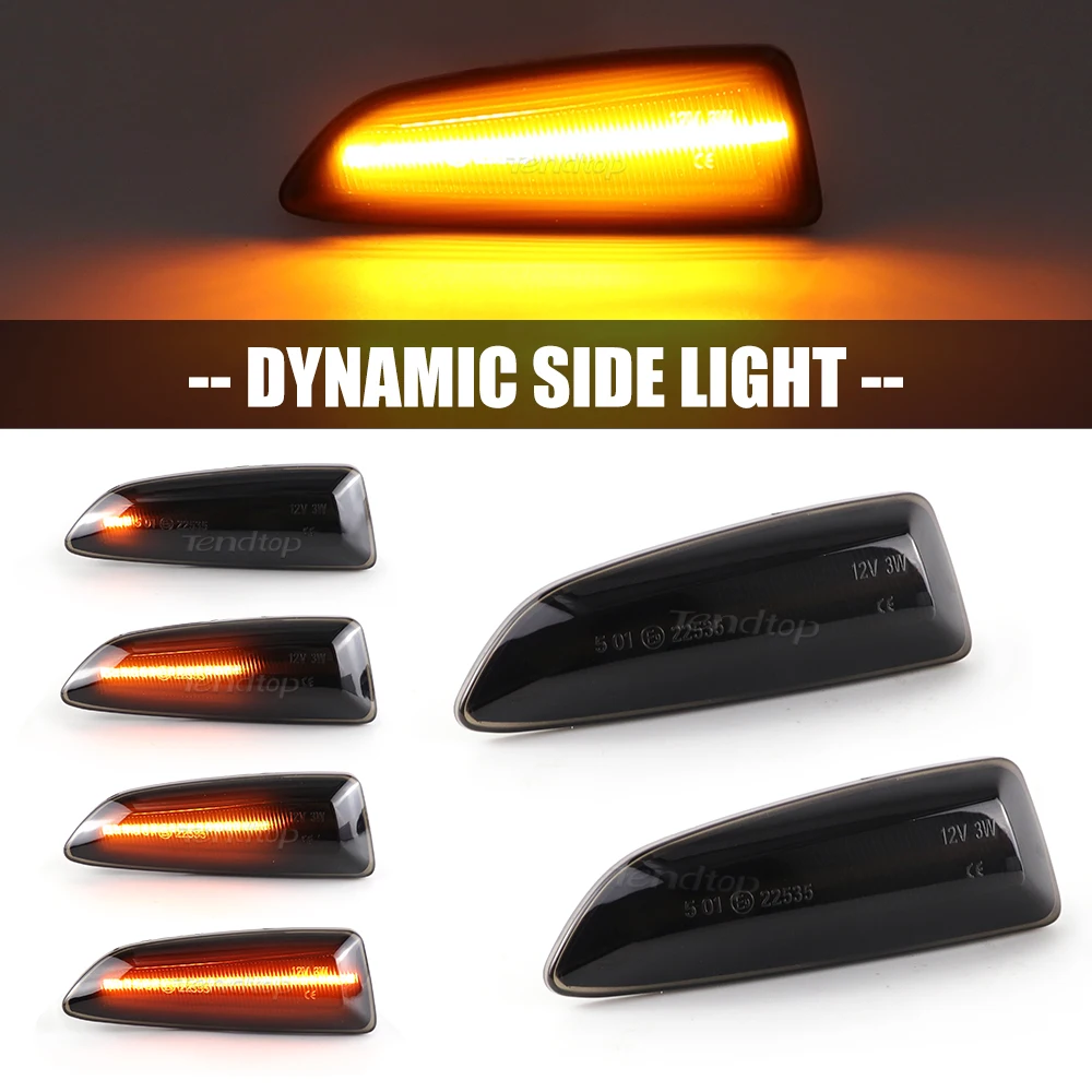 2 قطعة Led ديناميكية الجانب ماركر بدوره مصباح إشارة الوامض متسلسل لأوبل أسترا J K زافيرا C Insignia B Grandland X
