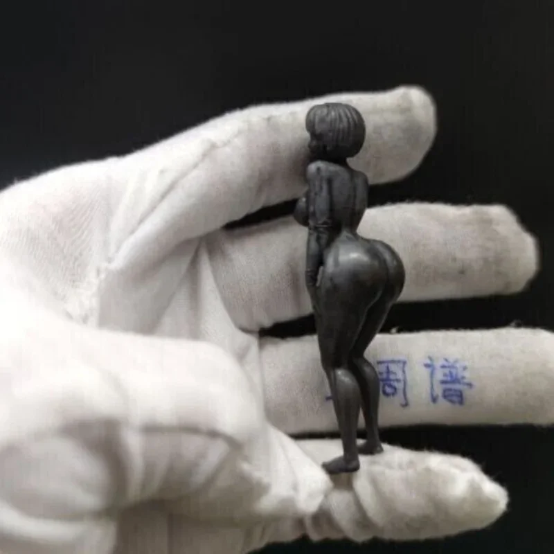 Rare Chinese Bronze Copper Statue Hand Carved Anime Sexy Girl Figurine