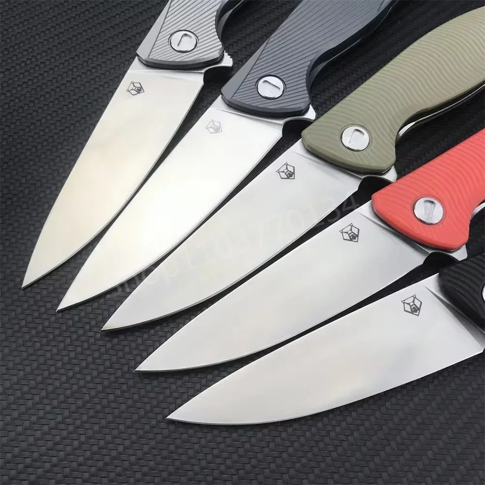 Shirogorov Multi-style Survival Pocket Knife D2 Sharp Blade TC4 Titanium Alloy Handle Outdoor Rescue Folding Tool Christmas Gift