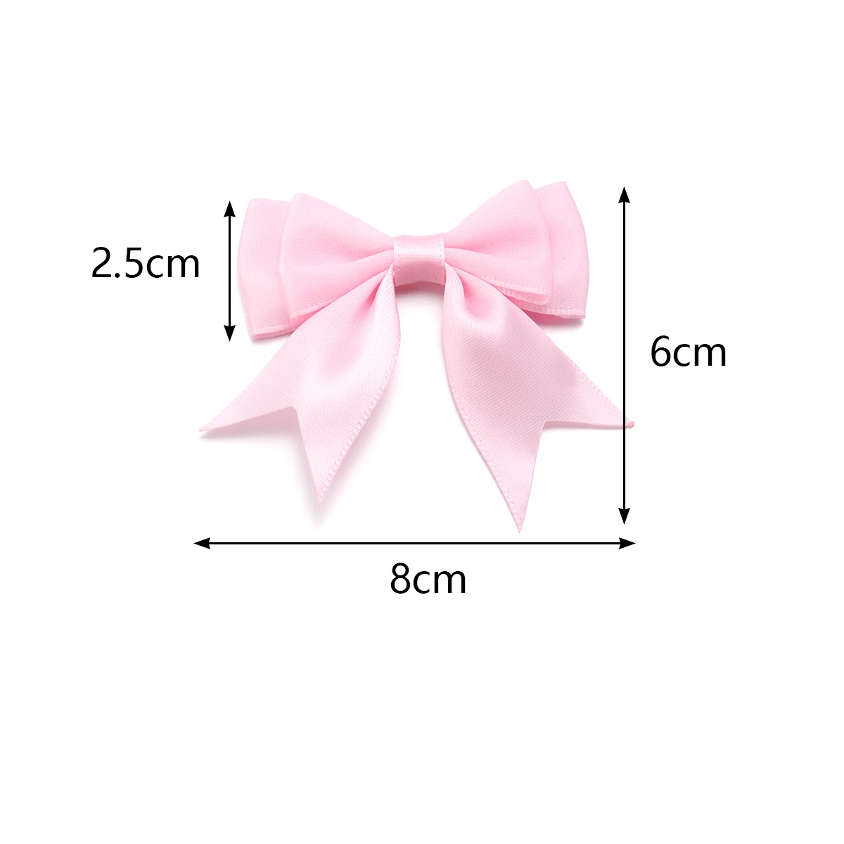 10Pcs Satin Ribbon Bows Multicolor Double Layer Bowknots For DIY Headwear Clothing Gift Wedding Party Crafts Decoration Findings