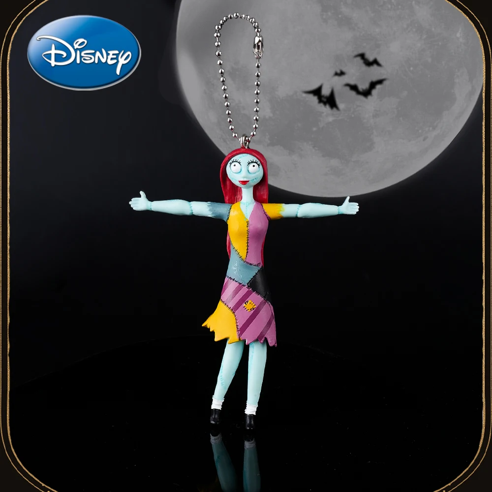The Nightmare Before Christmas Officially Licensed Figurine Bag Clip Charms Sally PVC Keychain Christmas Gift 1Pc Disney