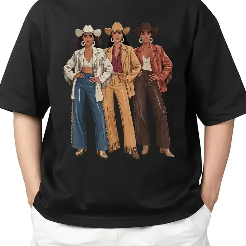Black Rodeo Western Melanin History Juneteenth Cowgirl Adult S 4Xl T Shirt