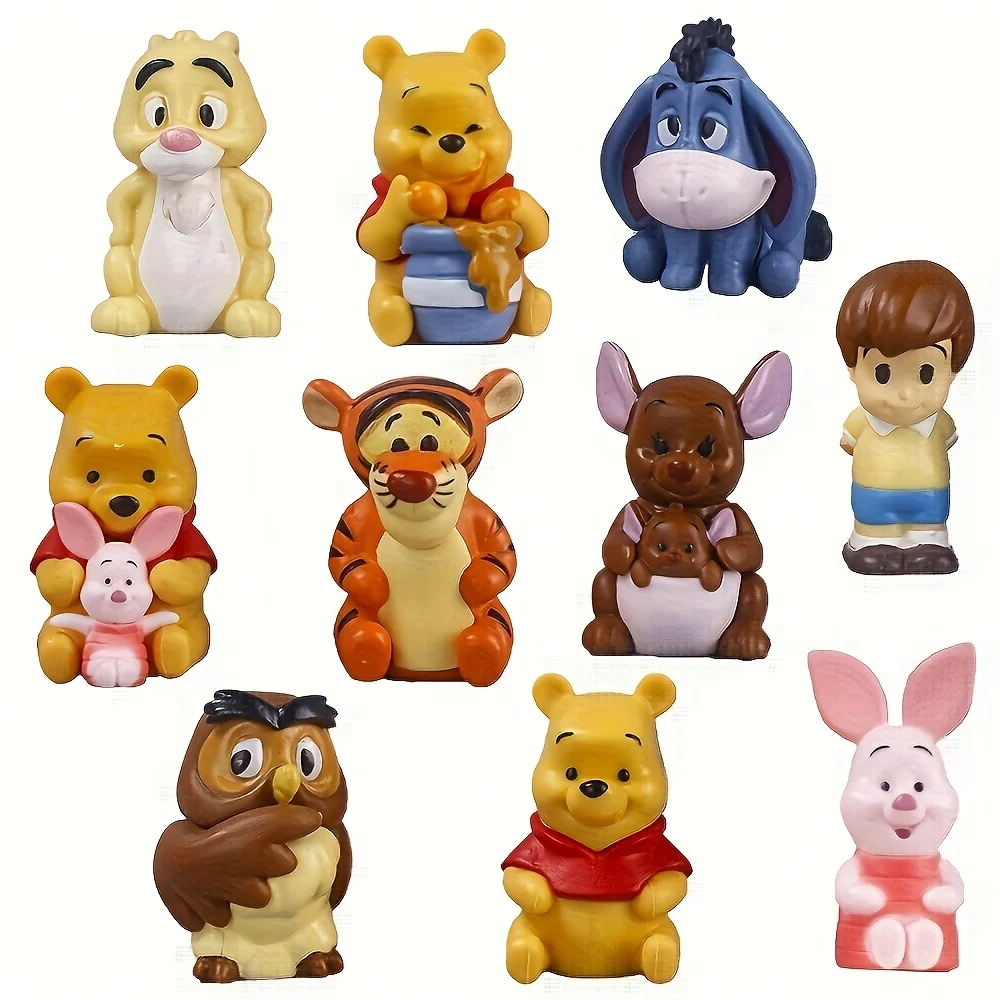 10 pièces/ensemble dessin animé Winnie l'ourson figurine jouet ourson tigrou Bourriquet porcelet figurine poupée jouets cadeau de noël