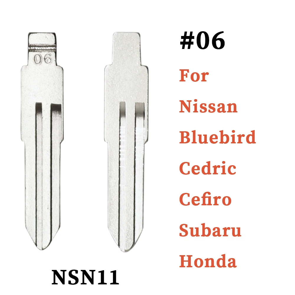 

Запасной необработанный ключ-заготовка KD VVDI JMD, универсальный корпус выкидного ключа с дистанционным управлением # 06 NSN11 для Nissan Bluebird, Cedric, Subaru, Honda