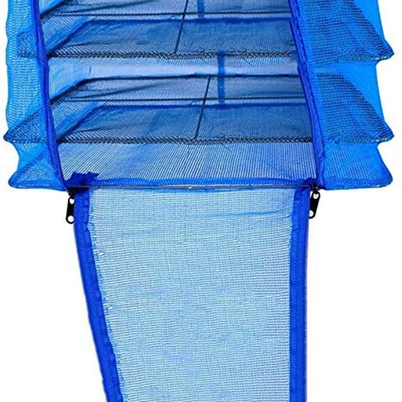 Cremalheira de secagem dobrável para pratos de peixe vegetal, malha suspensa, caminho natural para secar alimentos, 4 camadas, 1pc