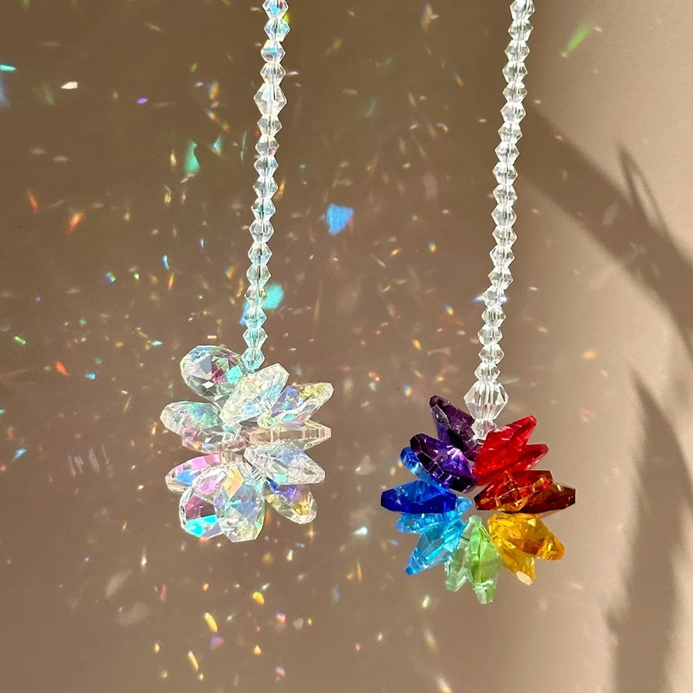 High Quality Exquisite Wings Prism Pendant Metal Crystal Hanging Decor Hanging Drop Garden