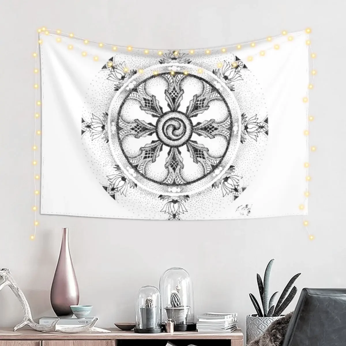 Dharma Wheel Tapestry Decorative Wall Decorations For Room Tapestry