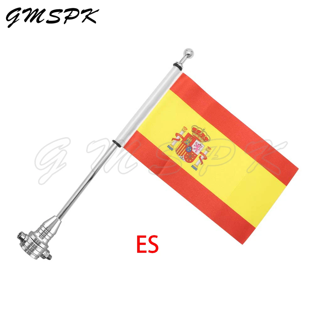 リアサイドバイクフラグ、ラゲッジラックフラッグ、ポールマウント、ハーレースポーツスターxl883、xl1200、ツーリングFlht、ロード、グライドに適合