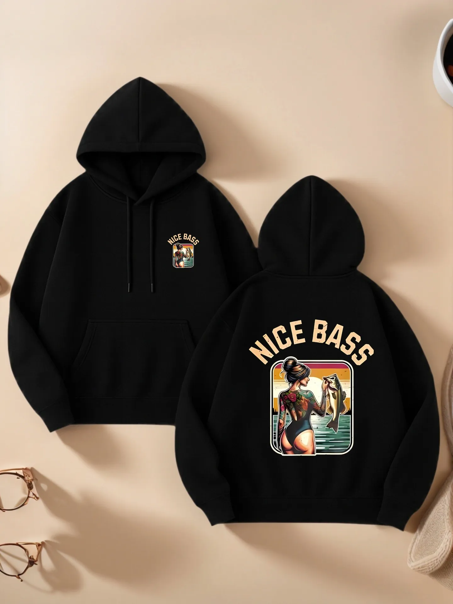 هوديي جرافيك للنساء، طباعة جرافيك عتيقة، جمالية كاجوال، قماش ناعم، ملابس يومية غير رسمية، للشباب #1