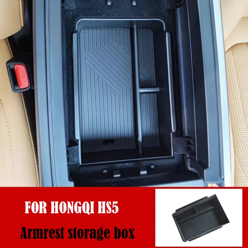 

Car Central Console Seat Armrest Storage Box Organizer Storage Box Decor Protection For HongQi HS5 2023 Accessories