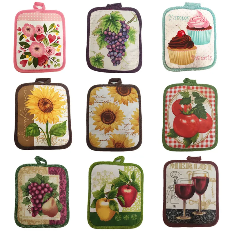 

1Pc 17x22cm Rectangle Sewing Cotton Heat Resistant Pot Holder Pads Table Mat Placemat Kitchen Baking Tool