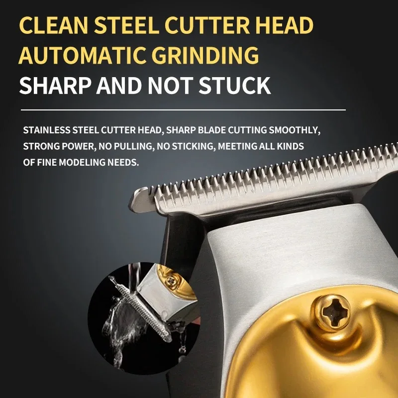 Kemei-ماكينة حلاقة شعر لاسلكية احترافية للرجال ، ماكينة حلاقة شعر خالية من الصدمات ، ماكينة حلاقة شعر قابلة لإعادة الشحن ، ماكينة حلاقة اللحية