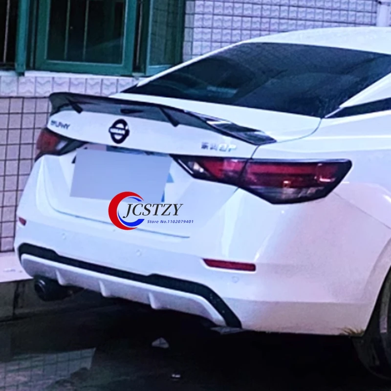 Задний спойлер багажника из углеродного волокна/АБС-пластика, украшение на заднее крыло автомобиля для Nissan Sentra Sylphy 2020 2021