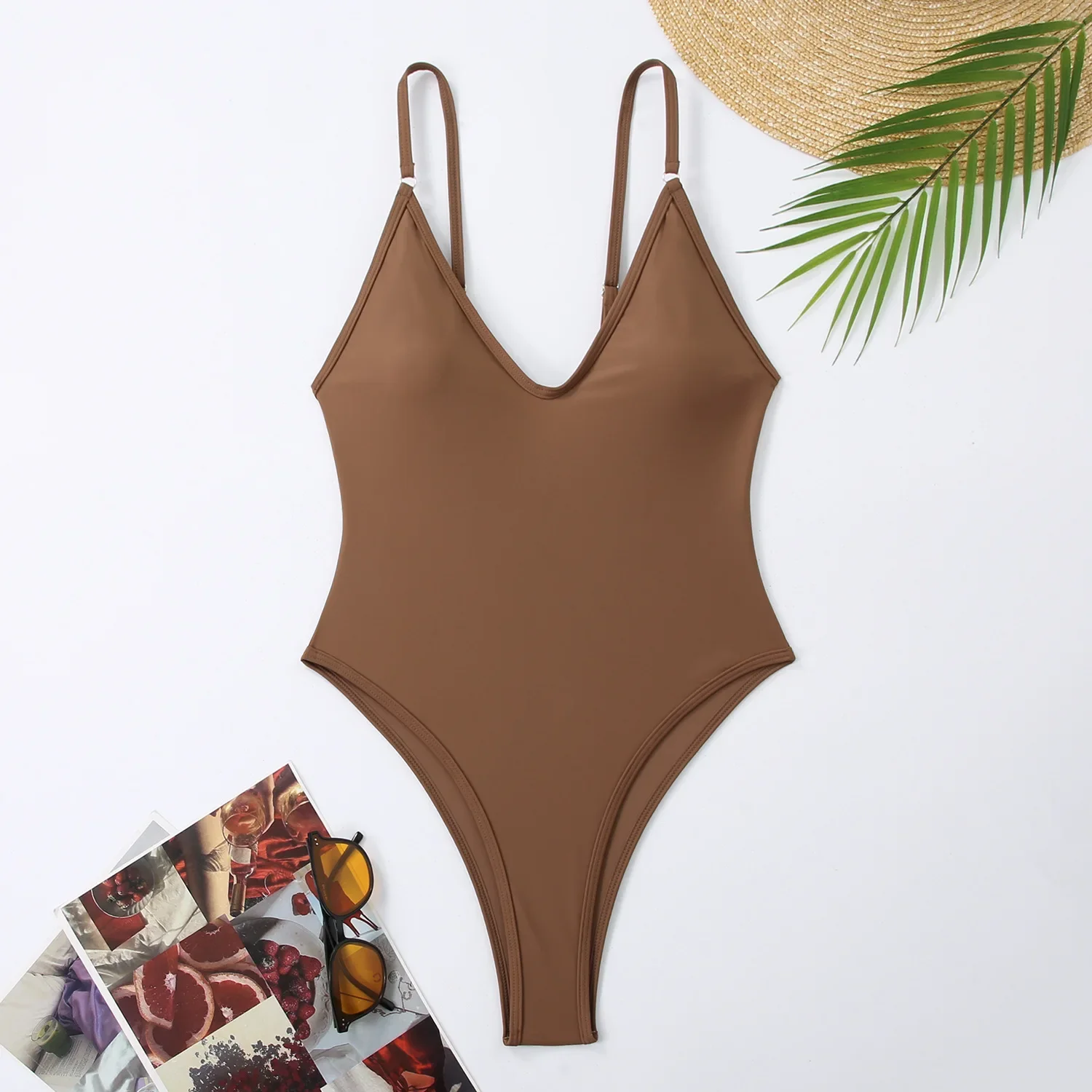 Seksowny jednoczęściowy kostium kąpielowy dla kobiet Lato 2025 Nowy prosty styl Stroje kąpielowe Stringi Monokini Strój kąpielowy Micro Bikini Mujer Biały — zdjęcie 7