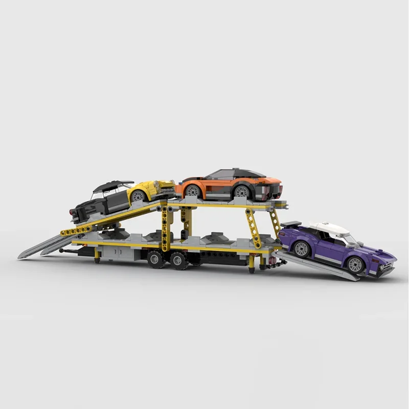 アーバントラックモデル Moc ビルディングレンガ車 tTransport トラックモデルテクノロジーモジュラーブロックギフトクリスマスおもちゃ DlY セットアセンブリ