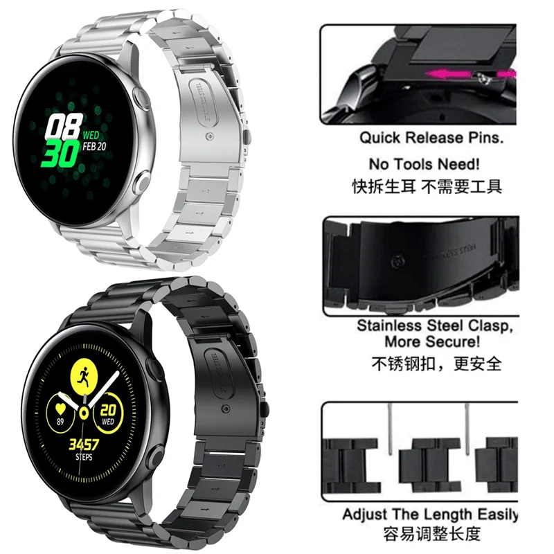 Bracelet for Samsung Galaxy Watch 46mm 42mm high quality stainless steel wristband strap metal band for Samsung Gear S3 Frontier