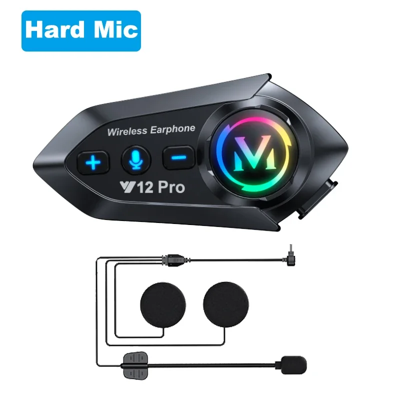 Y12 Pro Motorcycle Helmet Bluetooth Intercom Distance 500M Voice Assistant Multi-scene Mixing Music Sharing IP56 Waterproof image 3