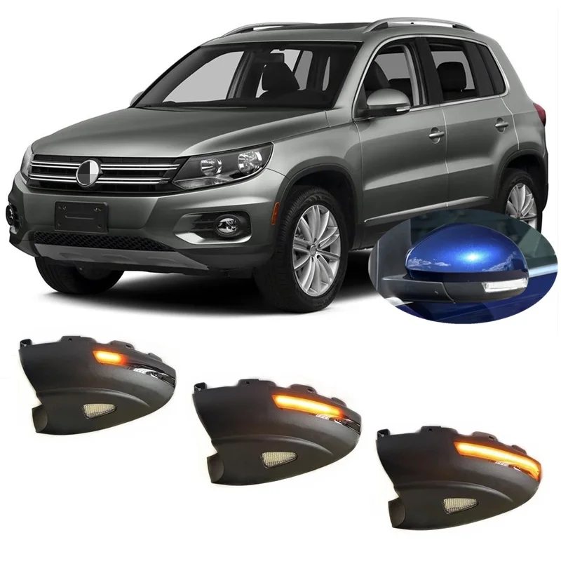 for VW Tiguan MK1 5N 2009 2010 2011 2012 2013 2014 2015 2016 R Line Dynamic LED Blinker Indicator Mirror Turn Light Signal