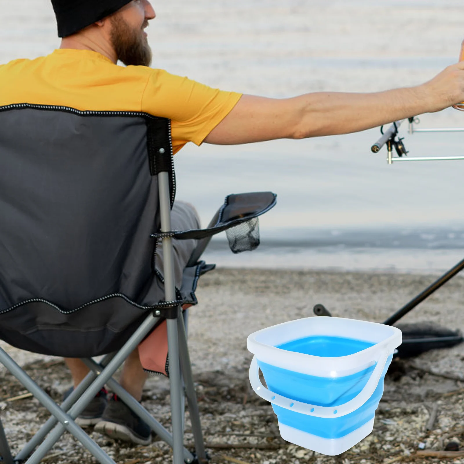 

Thickened Silicone Folding Brush Washing Bucket Colorful Lightweight Portable for Cleaning Fishing Home School Outdoor