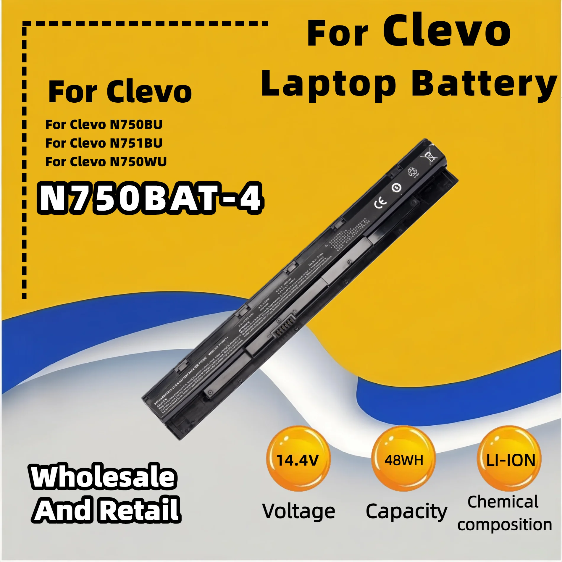 FRLESUI ل Clevo N750BU N751BU N750WU N750S سلسلة 87-N750S-31C00 6-87-N750S-4EB1 4EB2 3CF1 N750BAT-4 بطارية الكمبيوتر المحمول