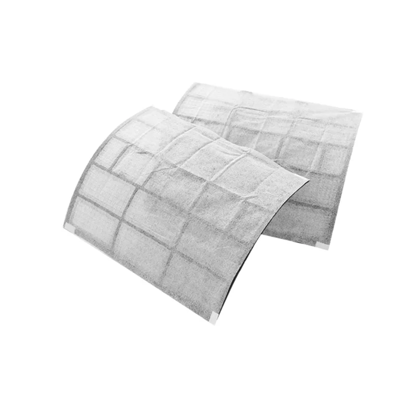 ABUD-18Pcs filtros de aire acondicionado cubierta de salida de viento autoadhesiva cortable aire acondicionado purificador red de algodón 40X35cm