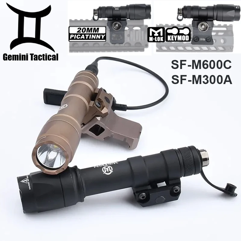 Tactical M600C M300A Flashlight Dani-defens 1 o'clock Offset Mount Wadsn Hunting Mounting Base Fit MLok Keymod Picatinny