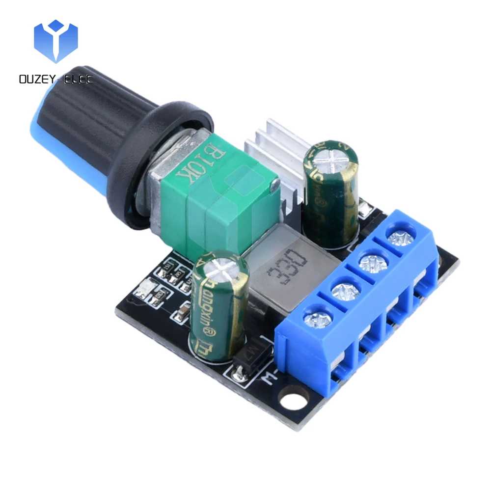 DC12V DC24V Motor Speed Controller PWM Motor Driver Controller LED Dimmer for Brushed/Brushless Motor/LED/Fan Speed Adjustable