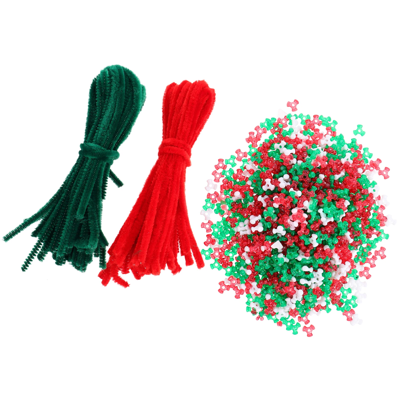 

1060pcs Christmas Beads Kit Plastic DIY Bracelet Accessories Clear Colored Decorations for Holiday Jewelry Making Supplies