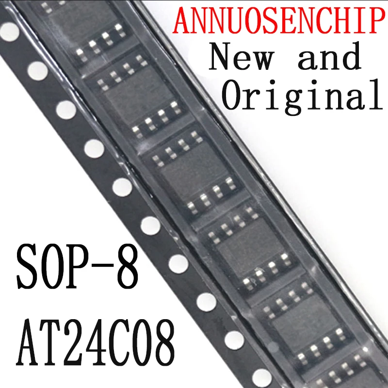 10PCS New And Original SOP8 AT24C08BN SOP 24C08 AT24C08N SOP-8 SMD IC AT24C08