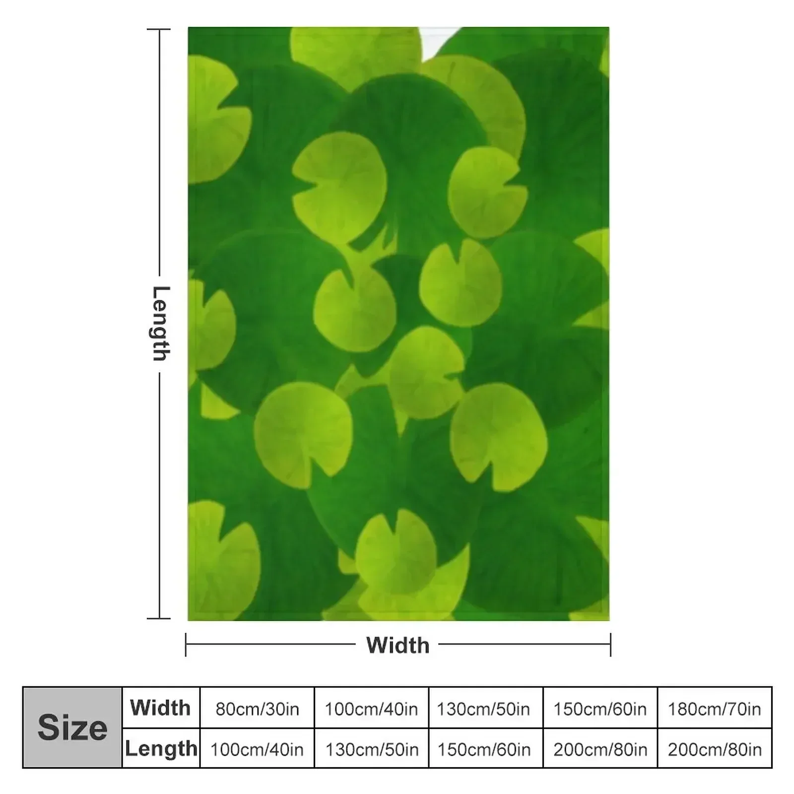 lily pads design Throw Blanket couch cozy soft plush fuzzy picnic outdoor blanket