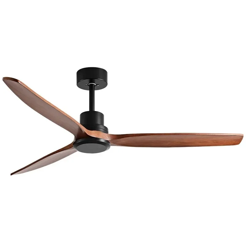 

Nordic solid wood ceiling fan, living room, dining room, household, industrial retro fan