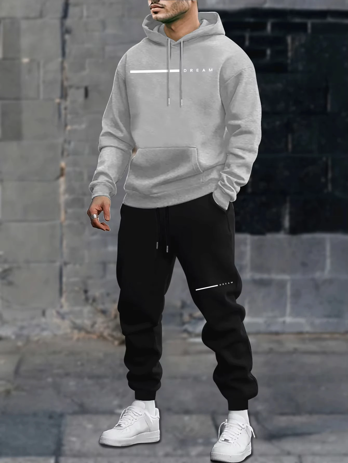 2026 New Men's Autumn-Winter Casual Loose Couple Hoodie Set, Fashion Hoodie with Long Pants Set Fashionable sports outfit