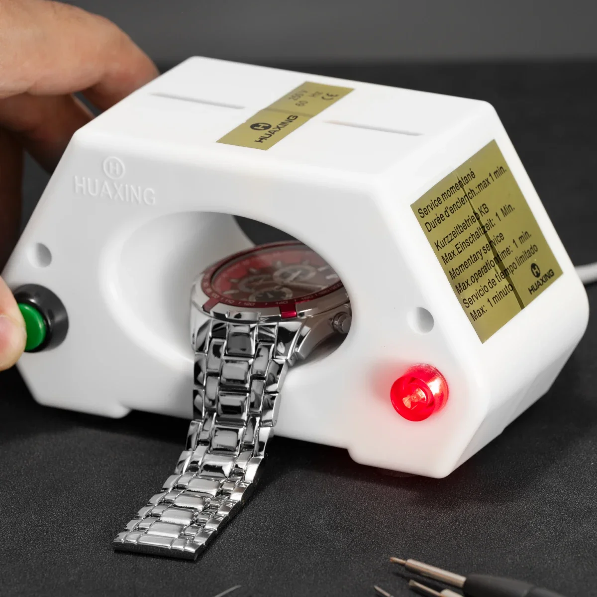 ساعة اليد الميكانيكية Demagnetizer ساعة إزالة المغناطيسية ساعة الوقت ضبط الساعاتي ساعة أدوات إصلاح الملحقات الاتحاد الأوروبي/الولايات المتحدة التوصيل