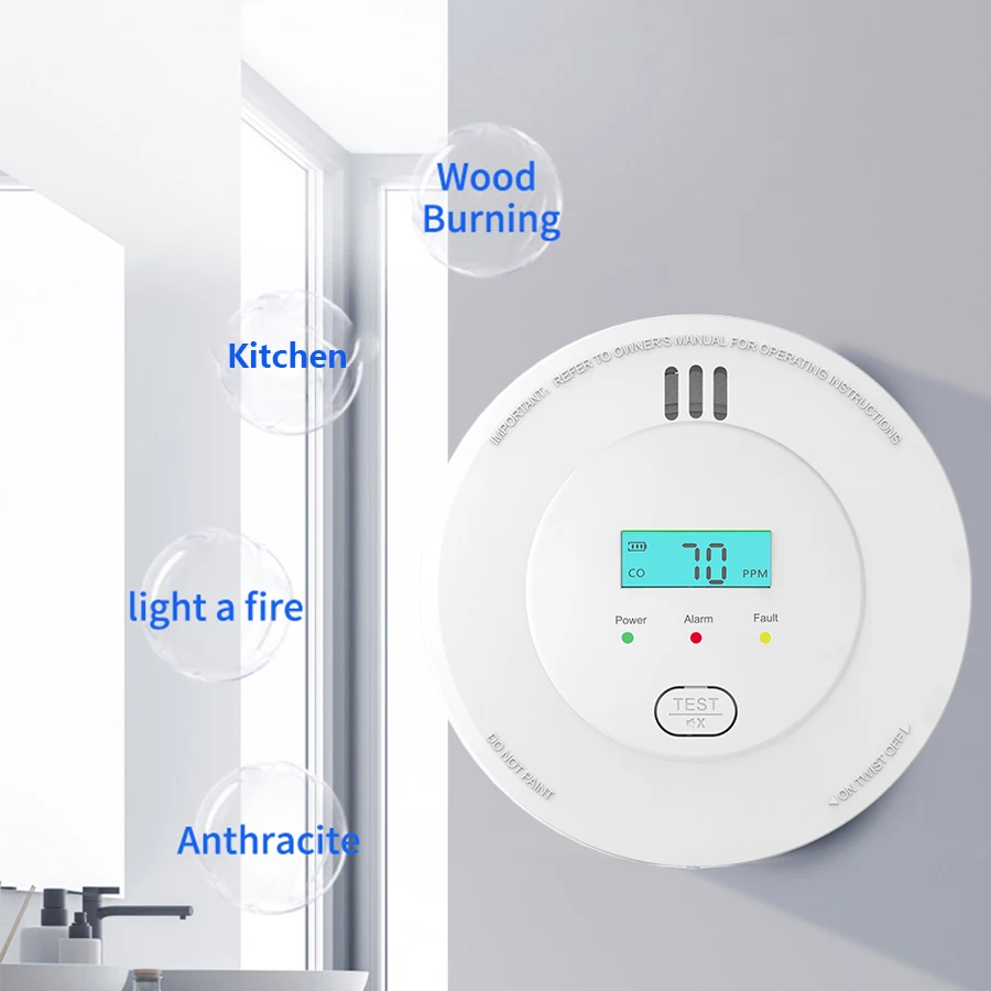 10 years Smoke & Carbon Monoxide Detector Battery Backup Smoke & CO Alarm Combo App Notification CE UL Certified