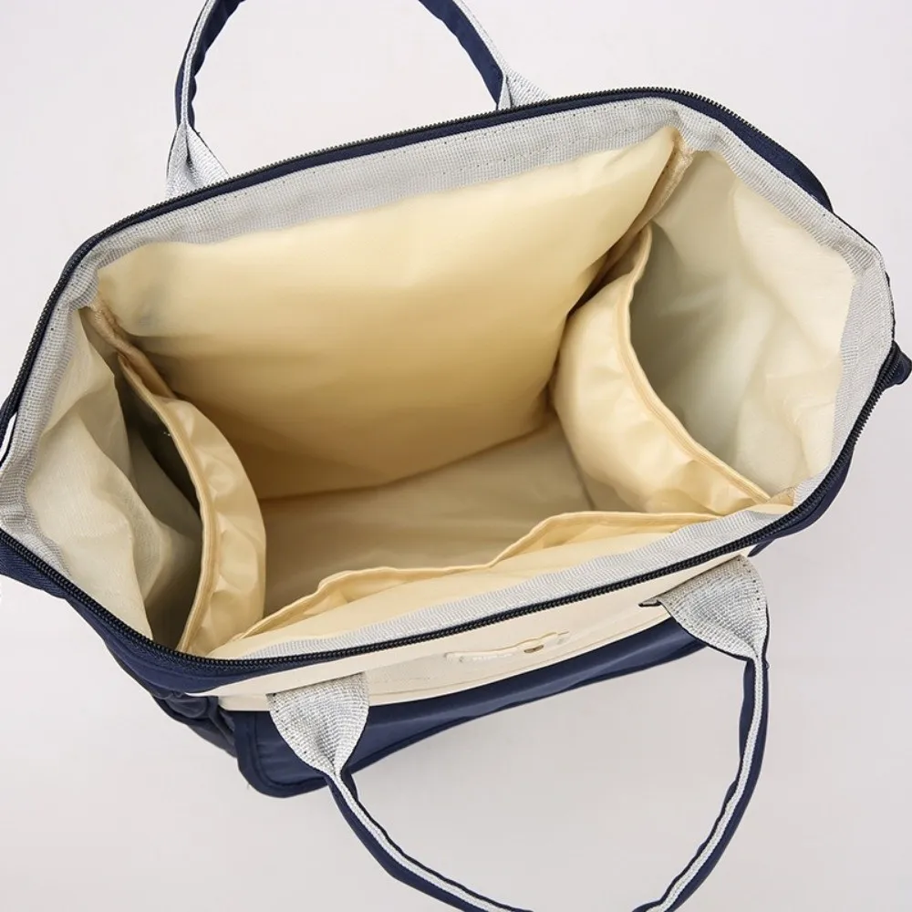 Mochila portátil de gran capacidad para mujer, bolsa de mamá ligera e impermeable, resistente al desgaste, bolsa de pañales para bebés con múltiples bolsillos, escuela