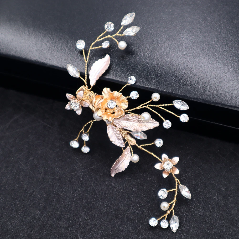 

Pearl Rhinestone Hair Clip Elegant Bridal Pin Lightweight Alloy Wedding Party Hair Ornaments for Bride Bridesmaid pearl hairpins
