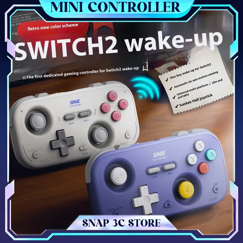 

Новый мини-контроллер IINE Pocket: портативный геймпад с джойстиком Hall 1000 Гц, пульт для коротких видео для NS2, iPhone, Android