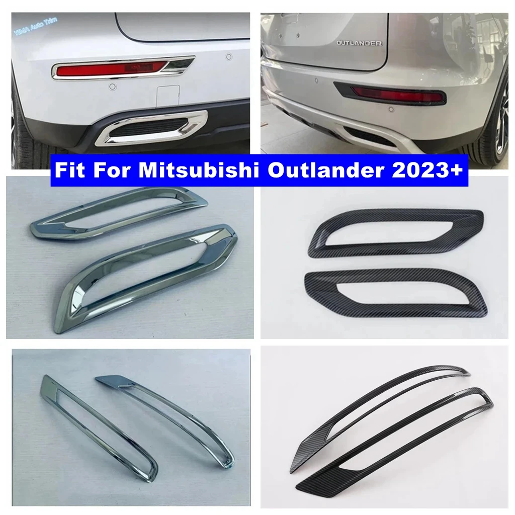 

Auto Rear Fog Lights Lamps Eyelid Eyebrow Decor Panel Cover Trim Accessories Exterior Refit For Mitsubishi Outlander 2023 2024