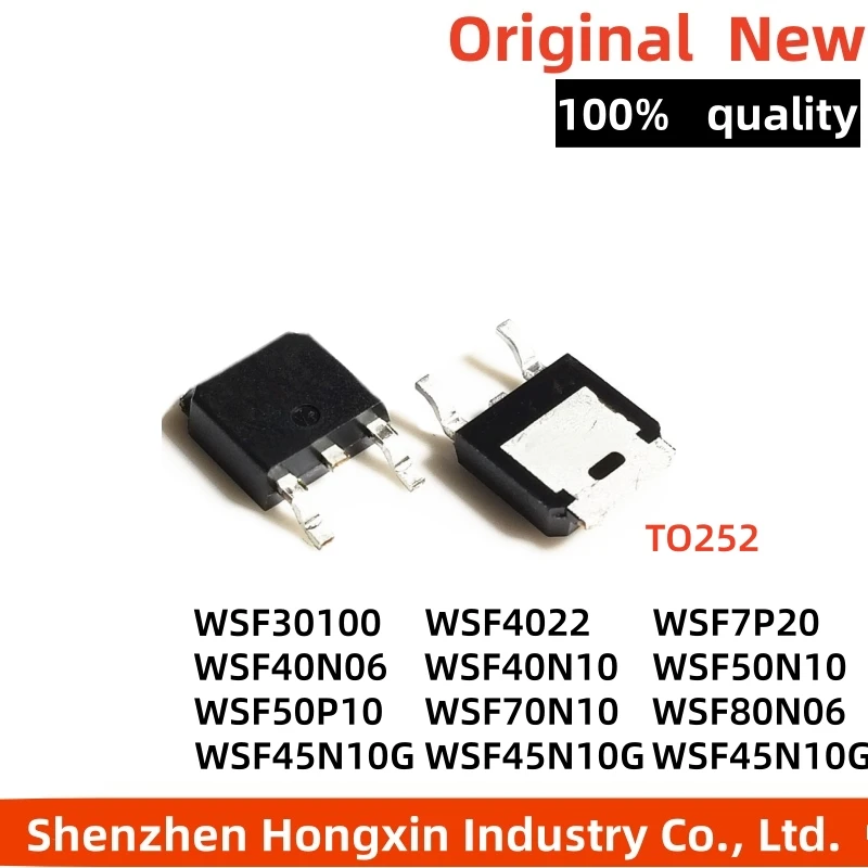 10 pieces of WSF4022 7P20 40N06 P10 50N 70N 80N06 45N10G 30100 TO252 MOSFET chips