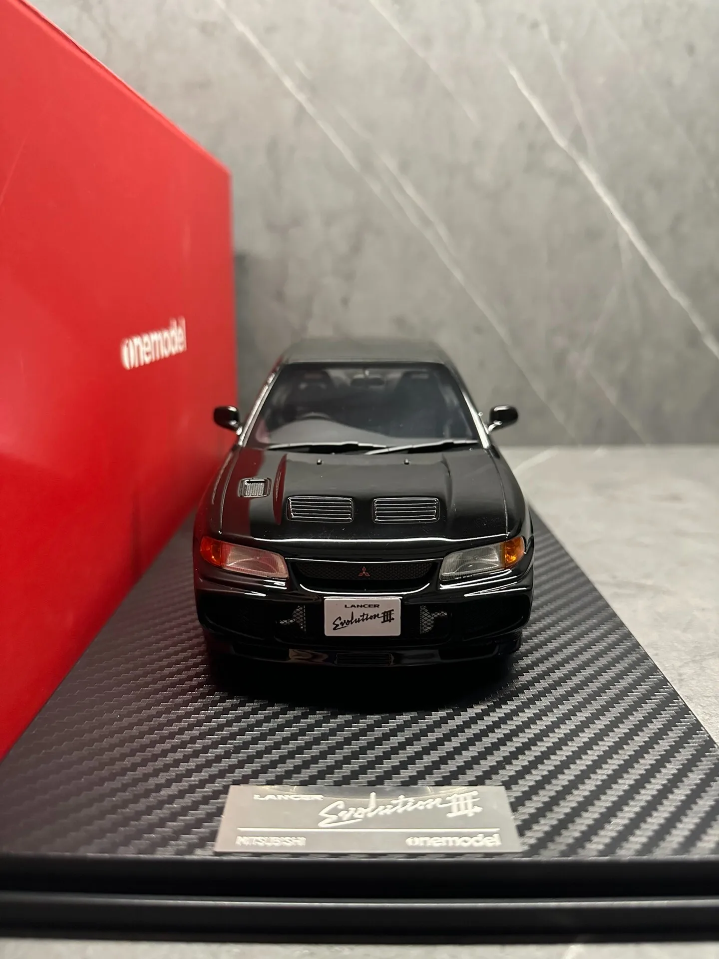 Onemodel 1:18 Evo3 Black JDM Simulation Limited Edition Resin Metal Static Car Model Toy Gift