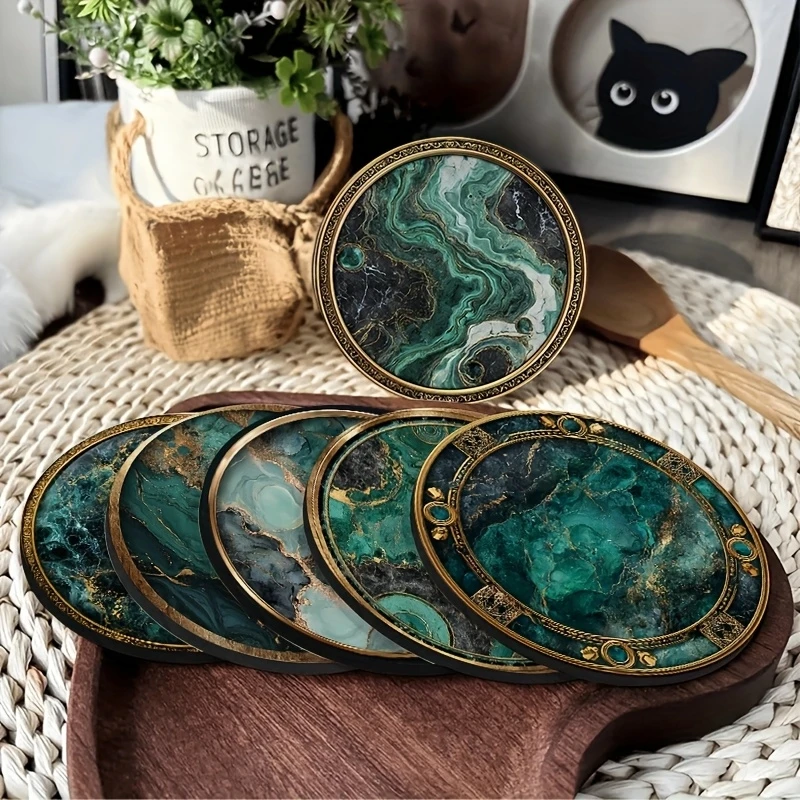 Деревянные подставки под стака – обзор и цена Marble Coaster Set