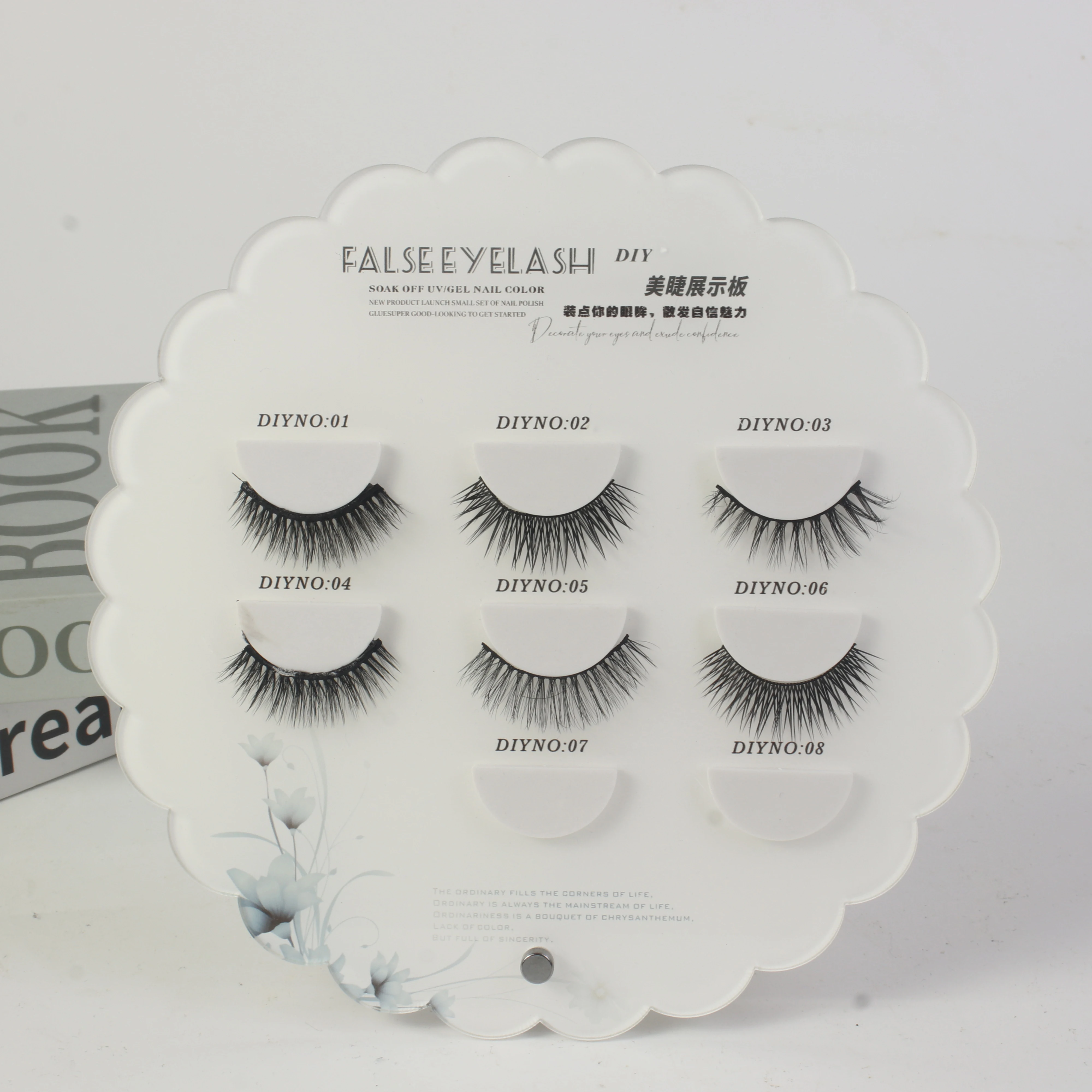 Acrylic False Eyelash Display Board Fake Eyelash Extension Display Plate Eye Lash Display Rack Makeup Tools