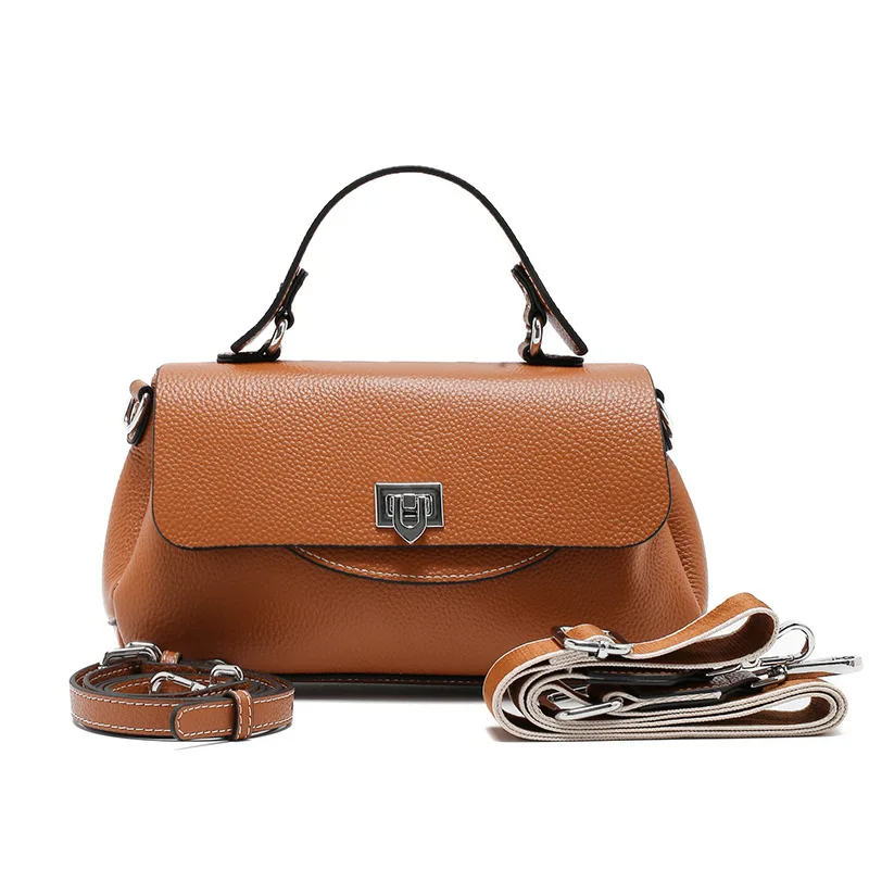 

Women's Genuine Leather Top-Handle Bags Simple Fashion Envelope Luxury Brand Shoulder Handbag Small Crossbody for Female Purses