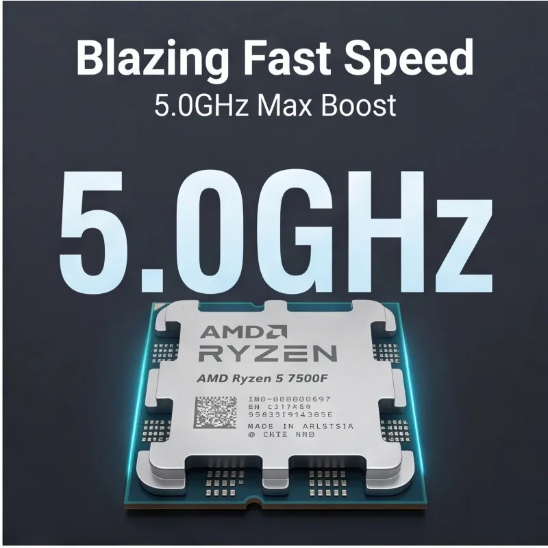 트레이풀드 데스크탑 CPU 라이젠 5 7500F 소켓 AM5 젠4 6코어 12스레드 칩 (iGPU 없음) 썸네일 5