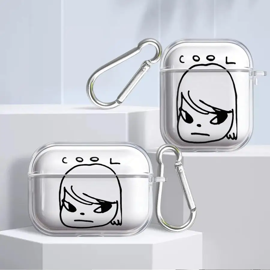 

Cool Girl Clear Earphone Cases Cover Case For Airpods 4 Pro 2 Pro2 Pro3 3 1