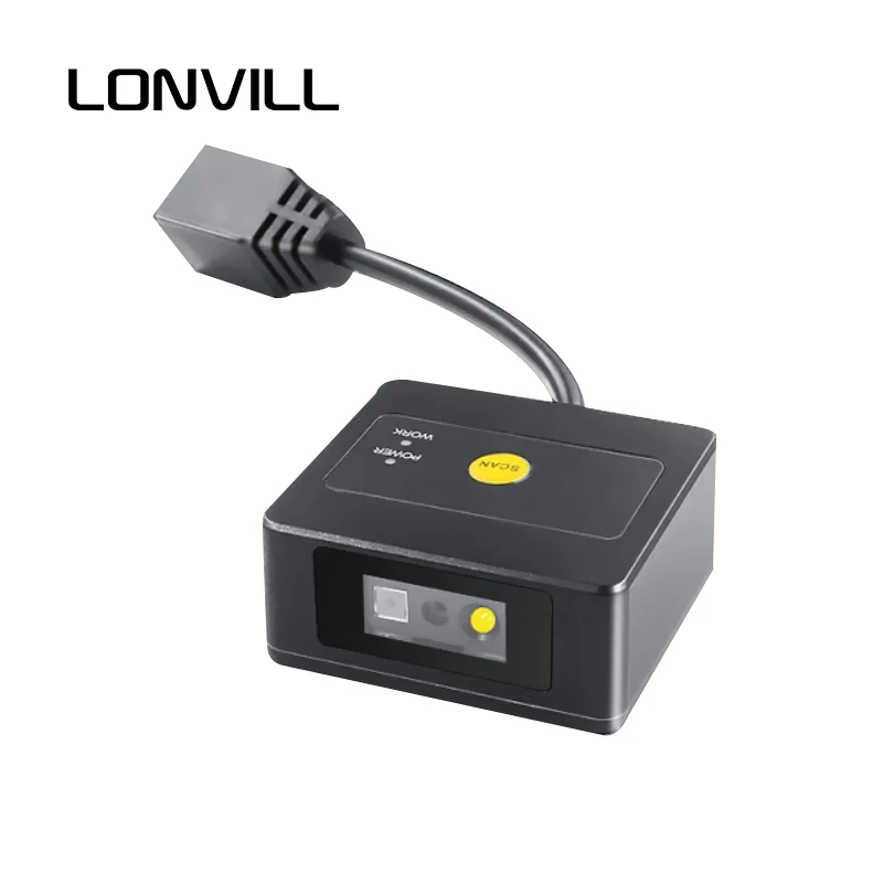 LONVILL Barcode Qr Code Scanner Barcode Scanner And Machine For Sale,fix Mount Reader With USB RS232 TTL